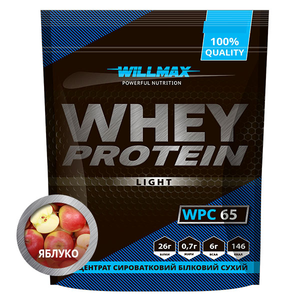 Протеин Willmax 65%  1кг Яблоко
